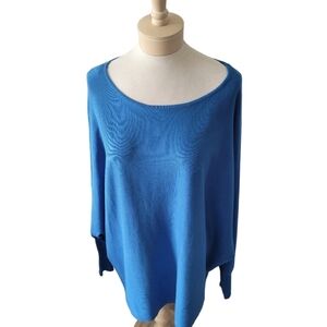 Cyrus Royal Blue Oversized Lightweight Knit Sweater Tunic Plus Size 1X NWT